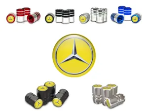 Mercedes Reifen Ventil Schaftkappe  für Motorrad Tuning Design